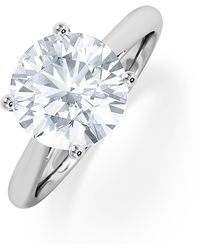 The Diamond Store - Elysia 3.00Ct Lab Diamond Round Cut Engagement Ring - Lyst