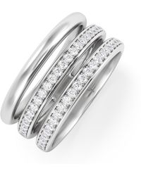 The Diamond Store - Trinity 0.20Ct Lab Diamond Stacking Ring - Lyst
