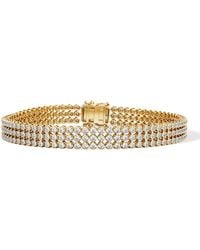 The Diamond Store - 4.15 Ct Soirée Round Cut Lab Grown Diamond Tennis Bracelet - Lyst