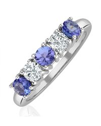 The Diamond Store - Tanzanite 0.75Ct And Diamond Ring 0.40Ct 18K Ft26 - Lyst
