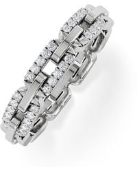 The Diamond Store - Lab Diamond Chain Link Ring 0.14Ct - Lyst