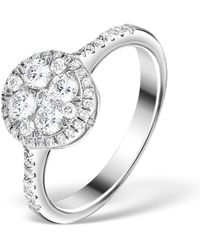 The Diamond Store - Halo Engagement Ring Galileo 0.80Ct Of Diamonds - Lyst