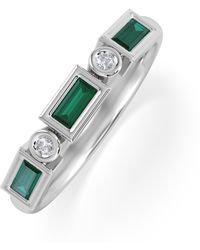 The Diamond Store - Forme 0.37Ct Baguette Cut Lab Emerald 5 Stone Ring - Lyst