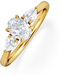 The Diamond Store - Evoke 3 Stone Oval Cut Lab Diamond Ring 0.50Ct - Lyst