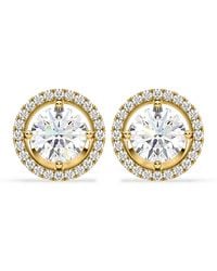 The Diamond Store - Ella Lab Diamond Halo Earrings 2.45Ct - Lyst