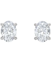 The Diamond Store - 2.00Ct Oval Cut Lab Diamond Stud Earrings - Lyst