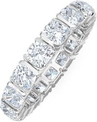 The Diamond Store - Sempre Bezel Cushion Cut 3.00Ct Lab Diamond Eternity Ring - Lyst