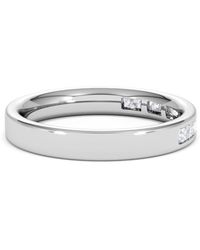 The Diamond Store - 18K Princess Diamond Half Eternity Ring 0.50Ct H/Si - Lyst