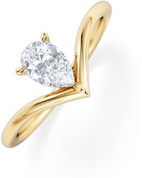 The Diamond Store - Vela 0.50Ct Pear Cut Lab Diamond Solitaire Engagement Ring - Lyst
