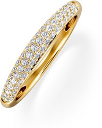 The Diamond Store - Lab Diamond Micro Pave Half Eternity Ring 0.30Ct - Lyst