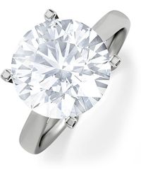 The Diamond Store - Grace 5.00Ct Lab Diamond Round Cut Engagement Ring - Lyst