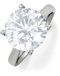 The Diamond Store - Grace 5.00Ct Lab Diamond Round Cut Engagement Ring - Lyst