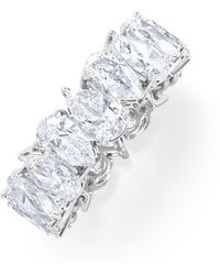 The Diamond Store - Luxe 5.00Ct Lab Diamond Eternity Ring With Igi Certified Pear-Cut Diamonds - Lyst