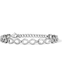 The Diamond Store - Infinity Love 0.05Ct Lab Diamond Link Bracelet - Lyst