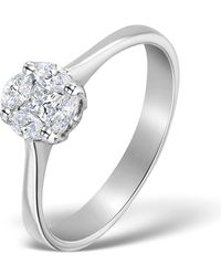 The Diamond Store - Engagement Ring Galileo 1.00Ct Look Diamond 0.38Ct And Ring - Lyst