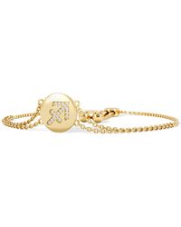 The Diamond Store - Astrology Sagittarius 0.07Ct Lab Grown Diamond Adjustable Medallion Bracelet 18K Vermeil - Lyst