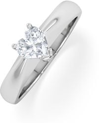 The Diamond Store - Naomi Heart Cut Lab Diamond Engagement Ring 0.50Ct H/Si - Lyst