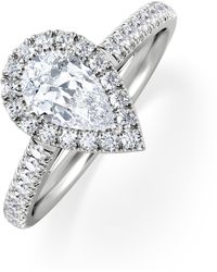 The Diamond Store - Diana Gia Diamond Pear Halo Engagement Ring 18Kw 1.35Ct G/Si2 - Lyst