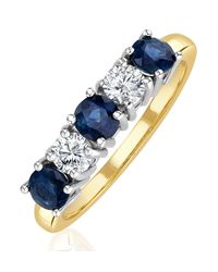 The Diamond Store - Sapphire 0.90Ct And Diamond Ring 0.40Ct 18K Ft26 - Lyst
