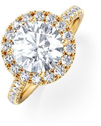 The Diamond Store - 2.80Ct Reina Lab Diamond Halo Engagement Ring - Lyst