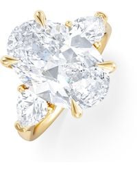 The Diamond Store - Adore 6.00Ct Oval Cut Lab Diamond 3 Stone Engagement Ring - Lyst