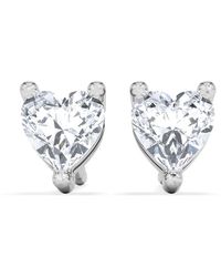 The Diamond Store - Naomi Heart Cut Lab Diamond Stud Earrings 0.50Ct H/Si - Lyst