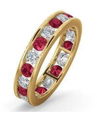 The Diamond Store - Eternity Ring Rae Diamonds H/Si And Ruby 1.80Ct - Lyst