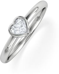 The Diamond Store - Horizon Heart Cut Lab Diamond Solitaire Ring 0.25Ct H/Si - Lyst