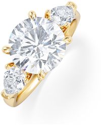 The Diamond Store - Adore 3.80Ct Round Cut Lab Diamond 3 Stone Engagement Ring - Lyst