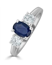 The Diamond Store - Sapphire 0.80Ct And Diamond 0.50Ct 18K Ring Fet23-Uy - Lyst