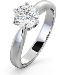 The Diamond Store - Certified High Set Chloe 18Kw Diamond Engagement Ring 1.00Ct - Lyst