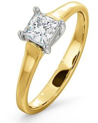 The Diamond Store - Certified Lucy 18K Diamond Engagement Ring 0.50Ct-F-G/Vs - Lyst
