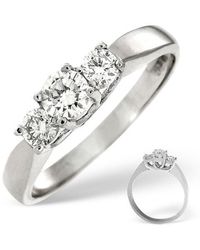 The Diamond Store - Ariella 18K 3 Stone Diamond Ring 1.50Ct H/Si - Lyst