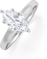 The Diamond Store - Amora Marquise 1.00Ct Lab Diamond Engagement Ring F/Vs Set - Lyst
