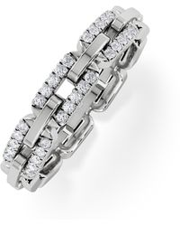 The Diamond Store - Lab Diamond Chain Link Ring 0.14Ct - Lyst