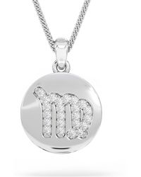 The Diamond Store - Astrology Virgo 0.07Ct Lab Grown Diamond Medallion Pendant Necklace - Lyst