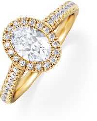 The Diamond Store - Georgina Gia Oval Diamond Halo Engagement Ring 18K 1.30Ct G/Vs2 - Lyst
