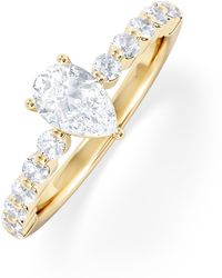 The Diamond Store - Solstice Pear Cut 0.80Ct Lab Diamond Pear Shape Engagement Ring F/Vs - Lyst