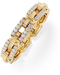 The Diamond Store - Lab Diamond Chain Link Ring 0.14Ct - Lyst