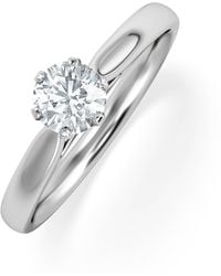 The Diamond Store - Certified High Set Chloe 18K Diamond Engagement Ring 0.50Ct - Lyst