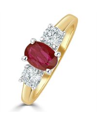 The Diamond Store - Ruby 1.15Ct And Lab Diamonds G/Vs 0.50Ct 18K Ring - Lyst