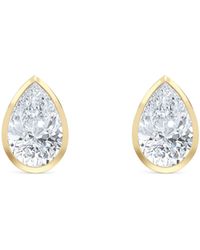 The Diamond Store - Bezel Set 3.00Ct Pear Cut Lab Diamond Stud Earrings - Lyst