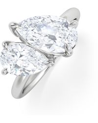 The Diamond Store - Toi Et Moi 3.00Ct Pear Cut Lab Diamond Engagement Ring - Lyst