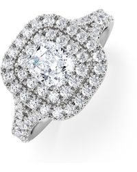 The Diamond Store - Anastasia Gia Diamond Halo Engagement Ring - Lyst