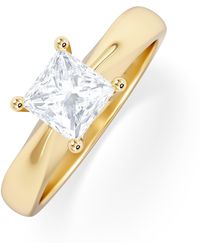 The Diamond Store - Naomi Princess Cut Lab Diamond Engagement Ring 1.00Ct H/Si - Lyst