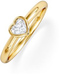 The Diamond Store - Horizon Heart Cut Lab Diamond Solitaire Ring 0.25Ct H/Si - Lyst