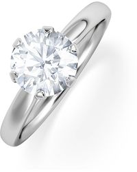 The Diamond Store - 1.5Ct Diamond Engagement Ring Low Set Chloe Lab F/Vs1 18K - Lyst