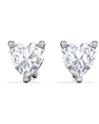 The Diamond Store - Naomi Heart Cut Lab Diamond Stud Earrings 0.30Ct H/Si - Lyst