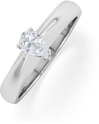 The Diamond Store - Naomi Pear Cut Lab Diamond Engagement Ring 0.33Ct H/Si - Lyst