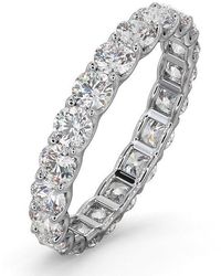 The Diamond Store - Chloe Lab Diamond Eternity Ring 18K Claw Set 2.00Ct G/Vs - Lyst